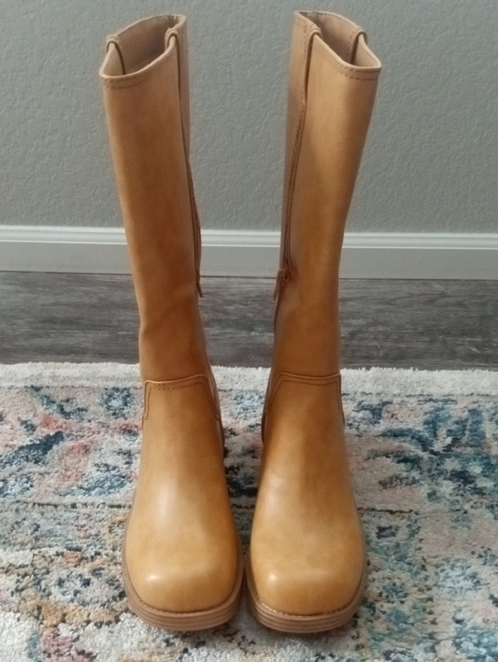 Tan Mid-calf Riding Boots - Picture 3 of 10
